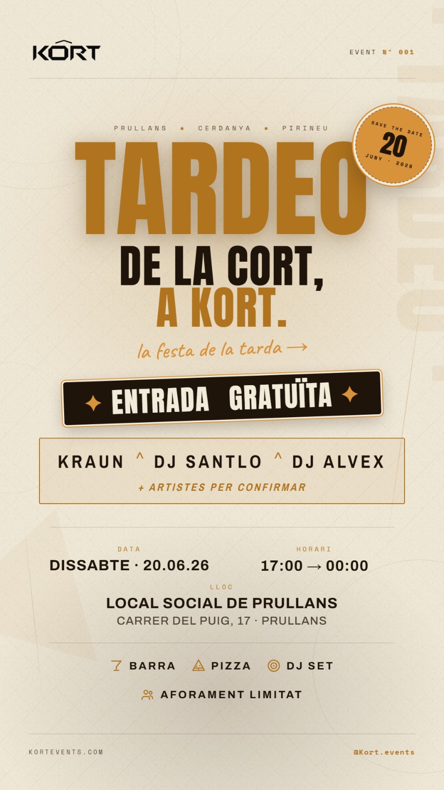 TARDEO KORT — Cartell oficial